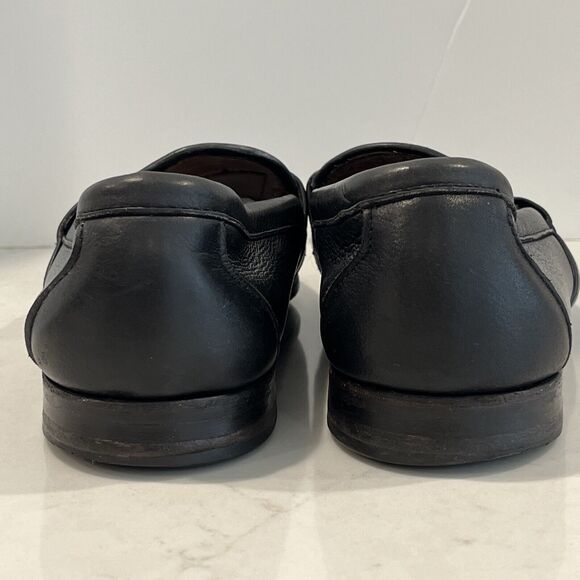 Allen Edmonds Ivanhoe Mens Shoes Woven Leather Penny Loafers Black Sz 11.5 D - Picture 9 of 11